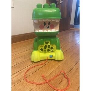 MEGA BLOKS T-REX DINOSAUR PULL ALONG TOY BUILDING SET 8 SOUNDS